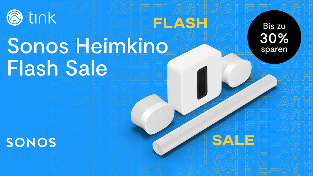 tink launcht Sonos Heimkino Flash Sale mit zahlreichen Top-Deals.