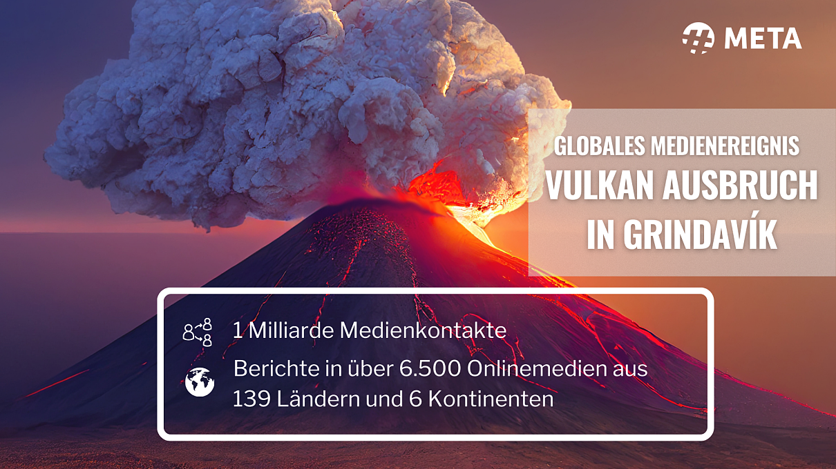 Medienanalyse: Vulkanausbruch auf Island ist globales Medienereignis
